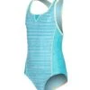 Speedo Girls' Print Blocked One Piece Swimsuit (Big Kid) -Family Swim Shop 5665919795368 capribreeze 1a