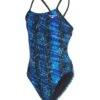 Girls' Edge Swan Back One Piece Swimsuit -Family Swim Shop 5666076426408 blue 1a