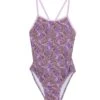 Girls' Incense Lilac Crossback One Piece Swimsuit (Big Kid) -Family Swim Shop 5666578104488 incenselilac 1a