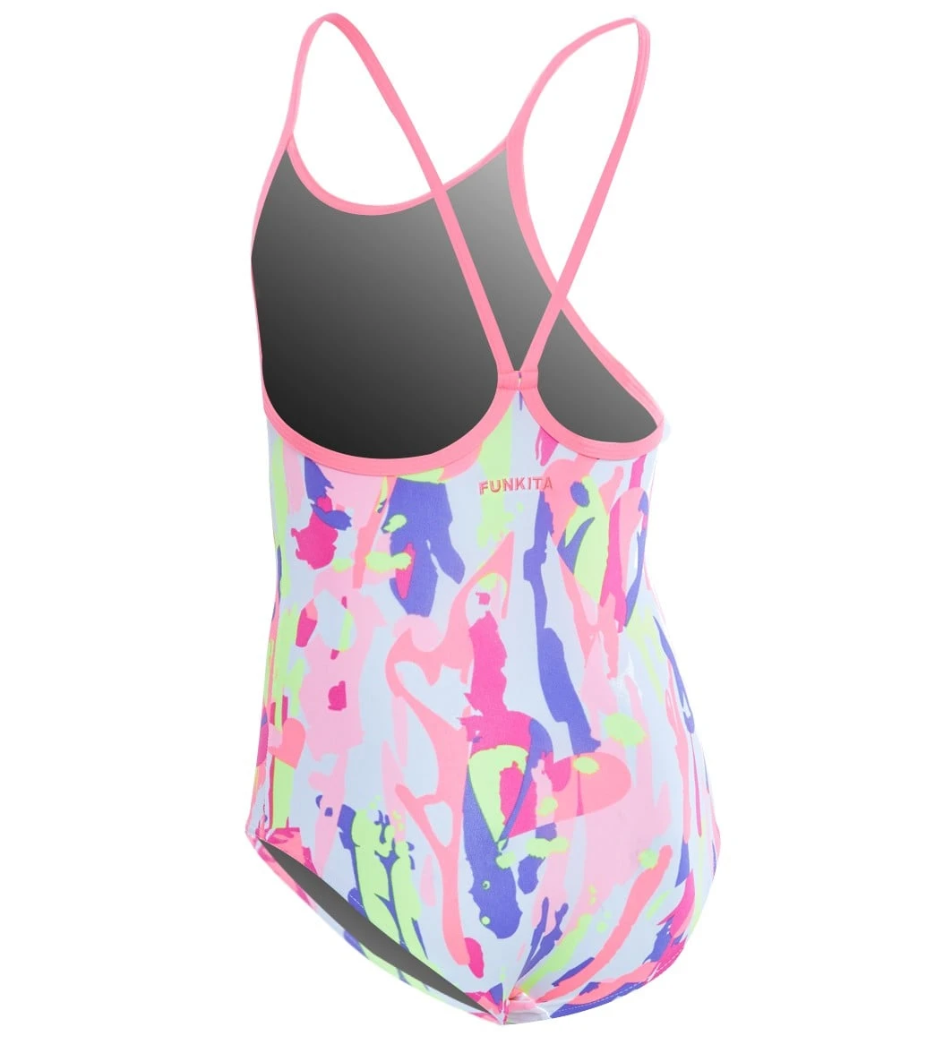 FUNKITA Toddler Girls' Heart Splatter One Piece Swimsuit 4 FUNKITA Toddler Girls' Heart Splatter One Piece Swimsuit - Image 2