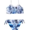 Girls' Ombre Leaf Flounce Bikini Set (Toddler, Little Kid, Big Kid) 1 Girls' Ombre Leaf Flounce Bikini Set (Toddler, Little Kid, Big Kid) -Family Swim Shop 5668491755688 bluewhite 1a