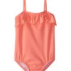 Seafolly Girls' Sweet Summer One Piece Swimsuit (Little Kid, Big Kid) -Family Swim Shop 5668842930344 fusioncoral 1a