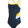 HydroLast Splice Thin Strap One Piece Swimsuit Youth (22-28) -Family Swim Shop 5671462666408 navygold 1a