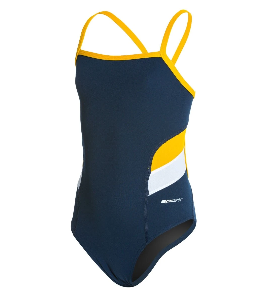 HydroLast Splice Thin Strap One Piece Swimsuit Youth (22-28) 3 HydroLast Splice Thin Strap One Piece Swimsuit Youth (22-28)