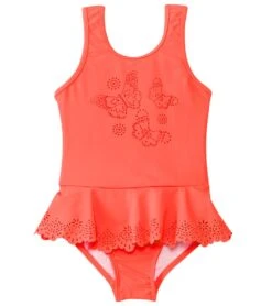 Seafolly Girls' Go Go Girl Flutter Bye Peplum One Piece (6mos-7yrs)