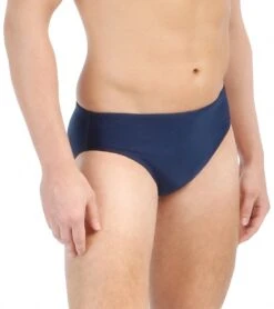 Solid Poly Racer Brief Swimsuit -Family Swim Shop 5671951171752 navy 3a