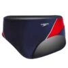 Speedo Launch Splice Endurance + Brief Swimsuit 2 Speedo Launch Splice Endurance + Brief Swimsuit -Family Swim Shop 5672111210664 navyredwhite 1a