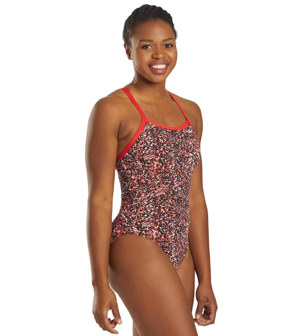 Nike Women's HydraStrong Pixel Party Crossback One Piece Swimsuit 4 Nike Women's HydraStrong Pixel Party Crossback One Piece Swimsuit - Image 2