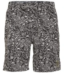 Nike Men's 18" Shark Swim Trunks -Family Swim Shop 6210662498472 black 3a