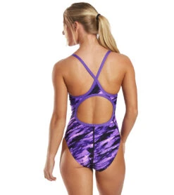 TYR Women's Vitric Diamondfit One Piece Swimsuit -Family Swim Shop 6663778828456 purple 3a