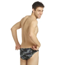 HydroLast Men's Camo Water Polo Brief -Family Swim Shop 6690450505896 blackmulti 4a