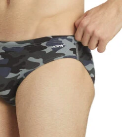 HydroLast Men's Camo Water Polo Brief -Family Swim Shop 6690450505896 blackmulti 9a