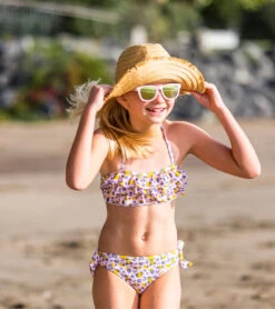 Girls' Leopard Love Two Piece Bandeau Bikini Set (Toddler, Little Kid, Big Kid) -Family Swim Shop 6747572928680 pink 3a