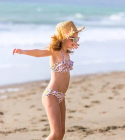 Girls' Leopard Love Two Piece Bandeau Bikini Set (Toddler, Little Kid, Big Kid) -Family Swim Shop 6747572928680 pink 4a