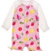 Girls' Fruit Fiesta Long Sleeve Sunsuit (Baby) 1 Girls' Fruit Fiesta Long Sleeve Sunsuit (Baby) -Family Swim Shop 6747574239400 pink 1a