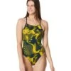 Speedo Women's Fusion Vibe Crossback One Piece Swimsuit -Family Swim Shop 6799981281448 navygold 1a