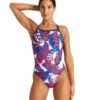 Arena Women's Tropicals Light Drop Back One Piece Swimsuit -Family Swim Shop 6813959258280 navyredmulti 1a