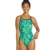 Serene Thin Strap One Piece Swimsuit -Family Swim Shop 6940349792424 green 1a