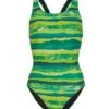 Deep Wide Strap One Piece Swimsuit Youth (22-28) -Family Swim Shop 6940424863912 green 1a