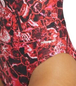 Cogent Thin Strap One Piece Swimsuit -Family Swim Shop 6942386847912 red 5a