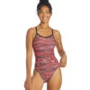 Drift Thin Strap One Piece Swimsuit -Family Swim Shop 6942387339432 red 1a
