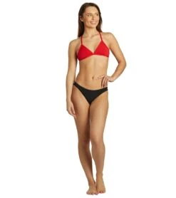 Women's Triangle Solid Bikini Top -Family Swim Shop 7012302323880 red 4a