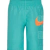 Nike Boys' Block Logo Breaker 8" Volley Short (Big Kid) -Family Swim Shop 7033732169896 washedteal 1a