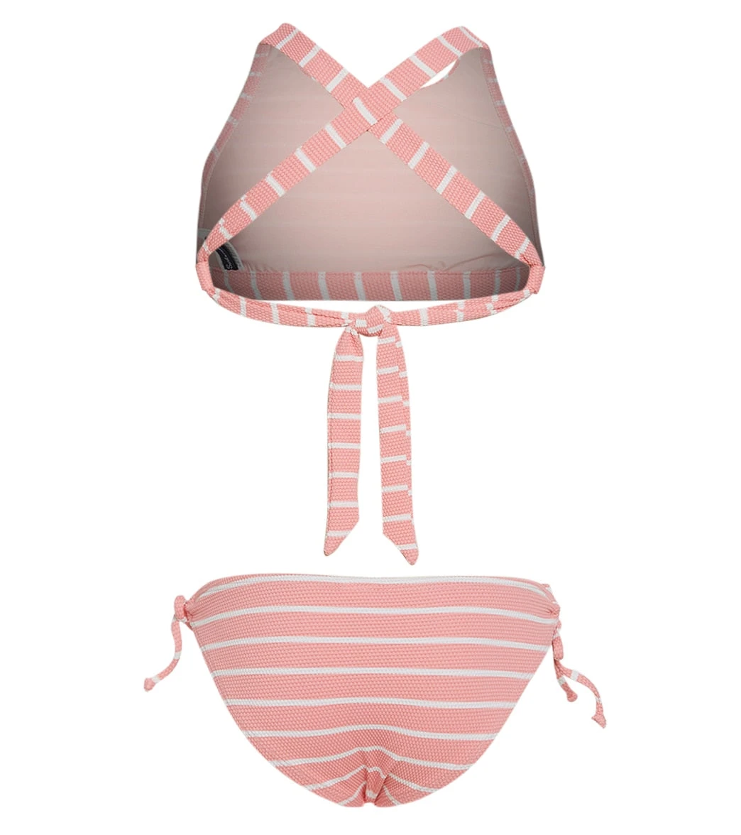 Girls' Atmospheric Stripe High Neck Two Piece Set (Big Kid) 4 Girls' Atmospheric Stripe High Neck Two Piece Set (Big Kid) - Image 2