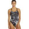 Nike Women's Hydrastrong Tie Dye Spiderback One Piece Swimsuit 1 Nike Women's Hydrastrong Tie Dye Spiderback One Piece Swimsuit -Family Swim Shop 7143578009768 black 1a