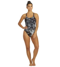 Nike Women's Hydrastrong Tie Dye Spiderback One Piece Swimsuit -Family Swim Shop 7143578009768 black 4a
