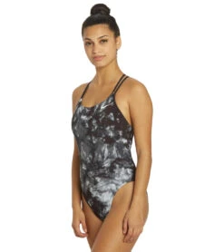 Nike Women's Hydrastrong Tie Dye Spiderback One Piece Swimsuit -Family Swim Shop 7143578009768 black 5a