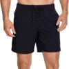 Reebok Men's Main Solid Black 7" Swim Trunks 2 Reebok Men's Main Solid Black 7" Swim Trunks -Family Swim Shop 7167535612072 black 1a