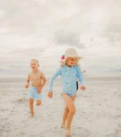 Boys' Aqua Bloom Volley Board Short (Toddler, Little Kid, Big Kid) -Family Swim Shop 7217016078504 blue 4a