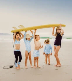 Boys' Aqua Bloom Volley Board Short (Toddler, Little Kid, Big Kid) -Family Swim Shop 7217016078504 blue 5a