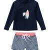 Boys' Sunset Cruising LS Baby Set (Baby, Toddler, Little Kid) -Family Swim Shop 7217016897704 coral 1a
