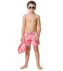 Boys' Sunset Cruising Volley Board Short (Toddler, Little Kid, Big Kid) -Family Swim Shop 7217017225384 coral 6a