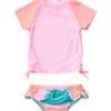 Girls' Sunset Stripe SS Ruffle Set (Baby, Toddler, Little Kid) -Family Swim Shop 7217017716904 multi 1a