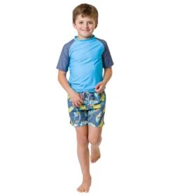 Boys' Going Bananas Volley Board Short (Toddler, Little Kid, Big Kid) -Family Swim Shop 7217020240040 slate 5a