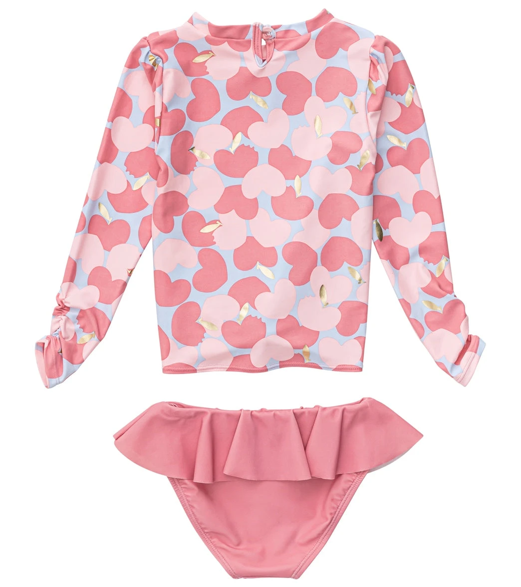 Girls' Apple Love LS Ruffle Set (Baby, Toddler, Little Kid) 4 Girls' Apple Love LS Ruffle Set (Baby, Toddler, Little Kid) - Image 2