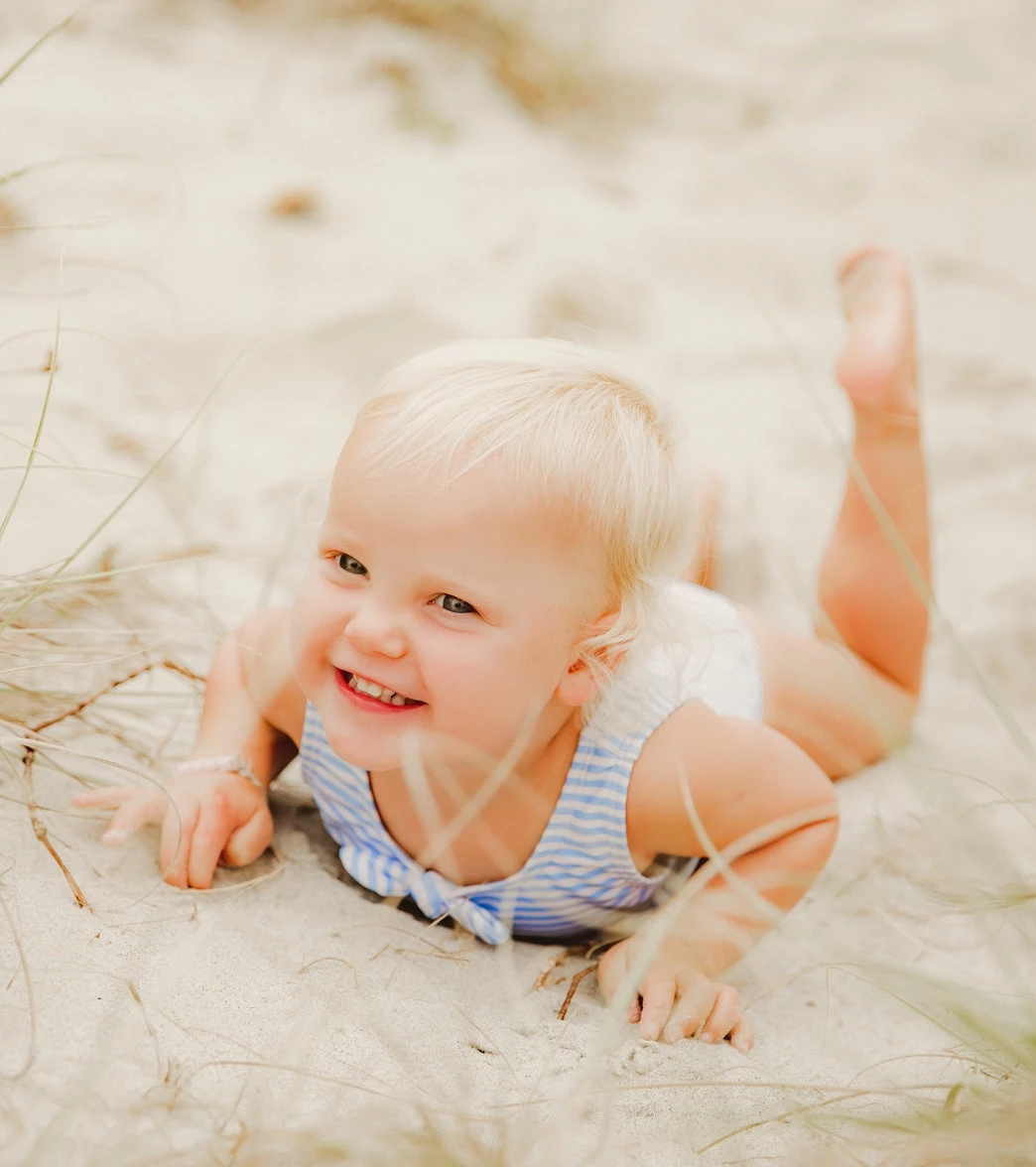 Girls' Powder Blue Sustainable Stripe Bow Swimsuit (Baby, Toddler) 9 Girls' Powder Blue Sustainable Stripe Bow Swimsuit (Baby, Toddler) - Image 7