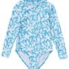 Girls' Aqua Bloom Sustainable LS Surf Suit (Baby, Toddler, Little Kid, Big Kid) 2 Girls' Aqua Bloom Sustainable LS Surf Suit (Baby, Toddler, Little Kid, Big Kid) -Family Swim Shop 7217026302120 blue 1a