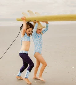 Girls' Aqua Bloom Sustainable LS Surf Suit (Baby, Toddler, Little Kid, Big Kid) -Family Swim Shop 7217026302120 blue 3a