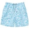 Men's Aqua Bloom Swim Trunks -Family Swim Shop 7217116053672 blue 1a