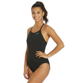 Nike Women's HydraStrong Solid Poly Racer Back One Piece Swimsuit 11 Nike Women's HydraStrong Solid Poly Racer Back One Piece Swimsuit -Family Swim Shop 7228379332776 black 5a