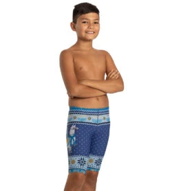 Granny Sweater Llamakah Jammer Swimsuit Youth (22-28) 11 Granny Sweater Llamakah Jammer Swimsuit Youth (22-28) -Family Swim Shop 7362716532904 blue 3a