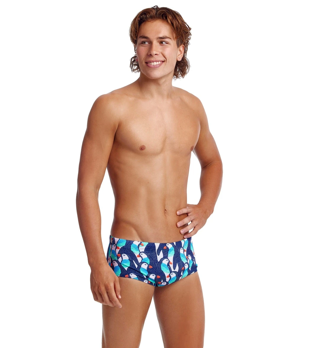 Funky Trunks Men's Pengoo Parade Sidewinder Square Leg Swimsuit 4 Funky Trunks Men's Pengoo Parade Sidewinder Square Leg Swimsuit - Image 2