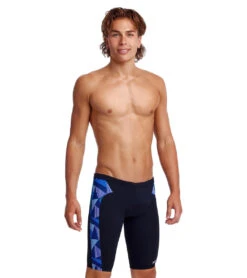 Funky Trunks Men's Blue Bars Jammer Swimsuit