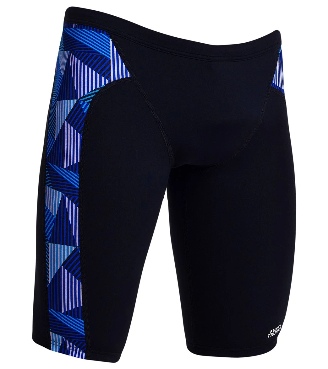 Funky Trunks Men's Blue Bars Jammer Swimsuit 7 Funky Trunks Men's Blue Bars Jammer Swimsuit - Image 5