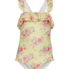Seafolly Girls' Paradise Garden Ruffle Bandeau One Piece Swimsuit (Baby, Toddler, Little Kid) 2 Seafolly Girls' Paradise Garden Ruffle Bandeau One Piece Swimsuit (Baby, Toddler, Little Kid) -Family Swim Shop 7433352773800 floral 1a