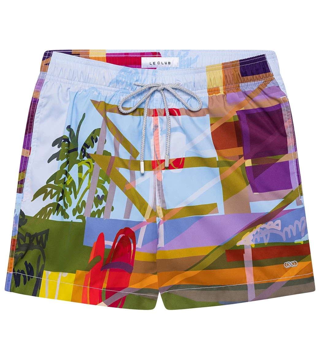 Men's Miami Beach Tower 1 Swim Trunks 3 Men's Miami Beach Tower 1 Swim Trunks